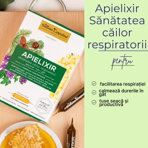 Apielixir sănătatea căilor respiratorii 20 fiole x 10ml - Img 2