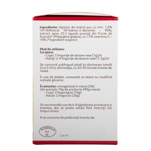 Lăptișor de matcă cu vitamina C naturală din Acerola 100g - Img 3