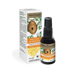 Tinctură de propolis purificat 95% 30ml - Polifenoli min. 15% - Img 1