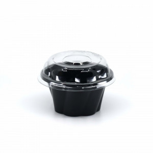 Set 100 buc Bol Plastic Inghetata Negru 250 cc - Img 3
