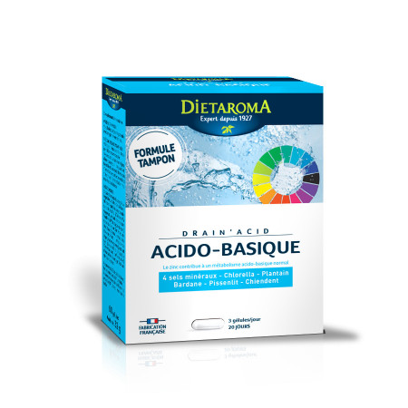 DRAIN'ACID 60 capsule, 32g, Zincul contribuie la un metabolism acido-bazic normal