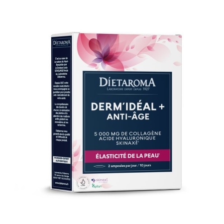 Dermideal plus antiage 20 fiole, Dietaroma, reduce ridurile, crește elasticitatea pielii și oferă luminozitate