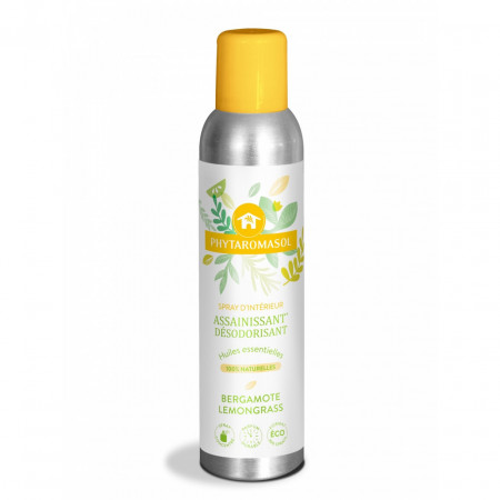 Spray dezodorizant cu uleiuri esentiale de Bergamota Lemongrass Phytaromasol 250ml