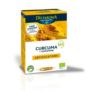 CURCUMA BIO - Turmeric și ulei de Ghimbir 20 fiole, 200ml, sustine imunitatea, antiinflamator natural