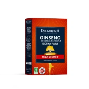 GINSENG EXTRA FORTE BIO- Extract de rădăcină de Ginseng, 20 fiole, 200ml, combate oboseala, revigorant