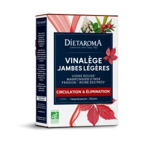 VINALEGE - Circulatie si Eliminare 20 fiole, 200ml, sustine circulatia venoasa si sanatatea vaselor de sange