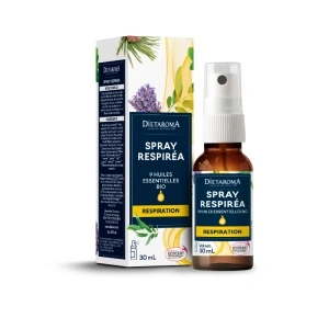 RESPIREA flacon 30ml, Spray pe baza de 9 uleiuri esențiale, suport pentru respiratie