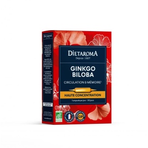GINKGO BILOBA BIO 20 fiole, concetrat integral din plante
