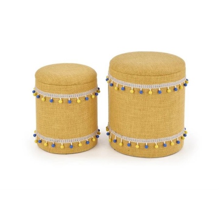 Set 2 tabureți, galbeni – model Grado