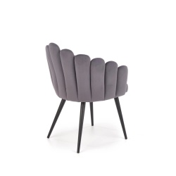 Scaun tapitat gri inchis, stofa catifelata, 65x62x85 cm – model K410 - Img 4