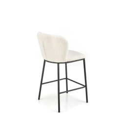 Scaun de bar, crem/negru, stofă buclată, 54x53x92 cm – model H119 - Img 2