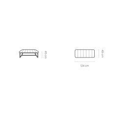Banchetă, personalizabilă, 124x49x45 cm – model Nettuno - Img 2