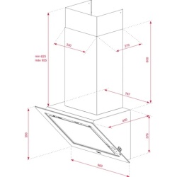 Hotă şemineu, design vertical, motor EcoPower - Img 7
