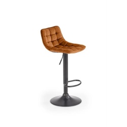 Scaun bar, scortisoara/negru, stofa catifelata/metal, 43x44x84/106 cm – model H95