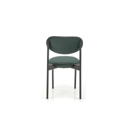 Scaun dining verde, tapițat cu stofă catifelată și picioare metalice – model K509 - Img 2
