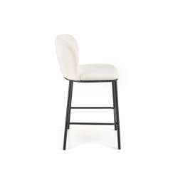 Scaun de bar, crem/negru, stofă buclată, 54x53x92 cm – model H119 - Img 4