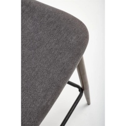Scaun de bar, gri/nuc, stofă clasică, 48x52x92 cm – model H114 - Img 4