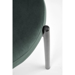 Scaun dining verde, tapițat cu stofă catifelată și picioare metalice – model K509 - Img 3