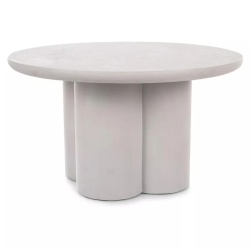 Măsuță de cafea, gri deschis, microciment, 80x45 cm – model ROSALIA - Img 1
