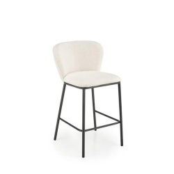 Scaun de bar, crem/negru, stofă buclată, 54x53x92 cm – model H119 - Img 1