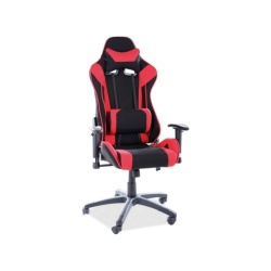 Scaun de gaming, negru/roșu, 70x49x127/135 cm - model Viper