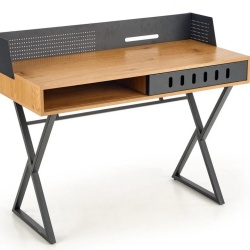 Birou, stejar/negru, 110x51x90 cm – model B43 - Img 1