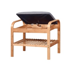 Pantofar, bambus, natural/gri, 60x33x50 cm – model ST12 - Img 2