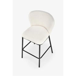 Scaun de bar, crem/negru, stofă buclată, 54x53x92 cm – model H119 - Img 5