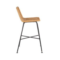Scaun, negru/stejar, 43x46x100 cm – model H97 - Img 2