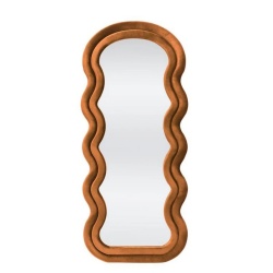 Oglindă, scorțișoară, stofă catifelată, 70x160 cm – model Confetto