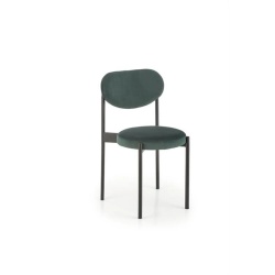 Scaun dining verde, tapițat cu stofă catifelată și picioare metalice – model K509 - Img 5