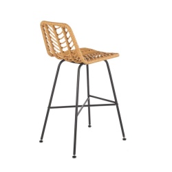 Scaun, negru/stejar, 43x46x100 cm – model H97 - Img 3
