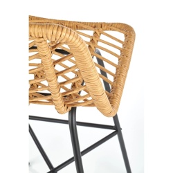 Scaun, negru/stejar, 43x46x100 cm – model H97 - Img 4