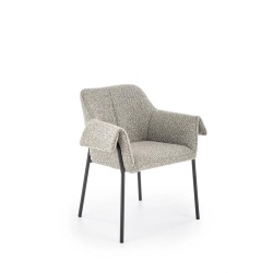 Scaun tapițat, gri/negru, stofă, 68x62x83 cm – model K522 - Img 1