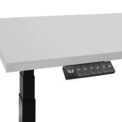 Masă birou, alb/negru cu înălțime reglabilă electric, 185x77x74-127 cm – model BEN 11 - Img 2