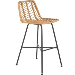 Scaun, negru/stejar, 43x46x100 cm – model H97 - Img 1