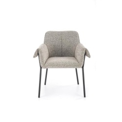 Scaun tapițat, gri/negru, stofă, 68x62x83 cm – model K522 - Img 3