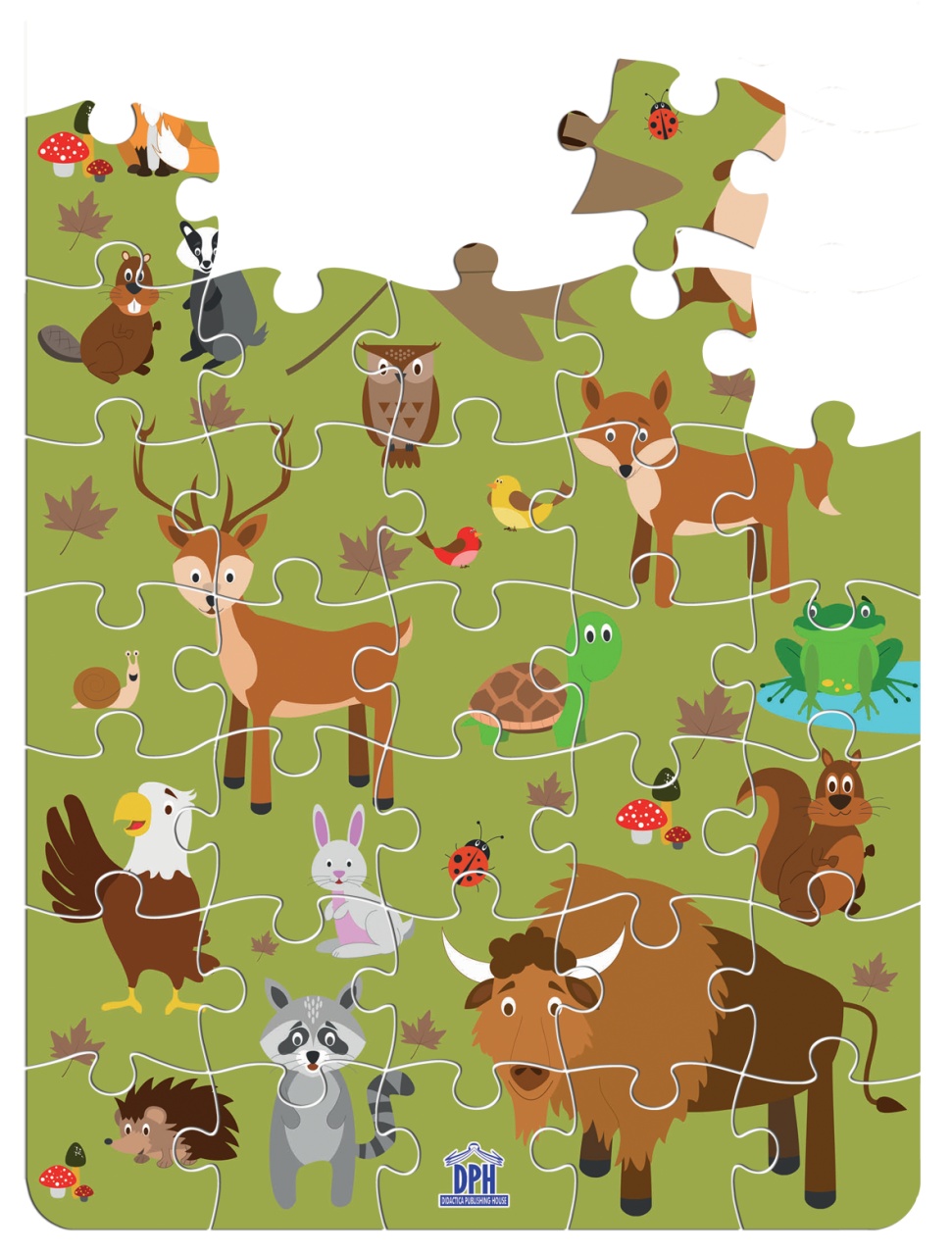 Animale din padure: Puzzle - imagine 3