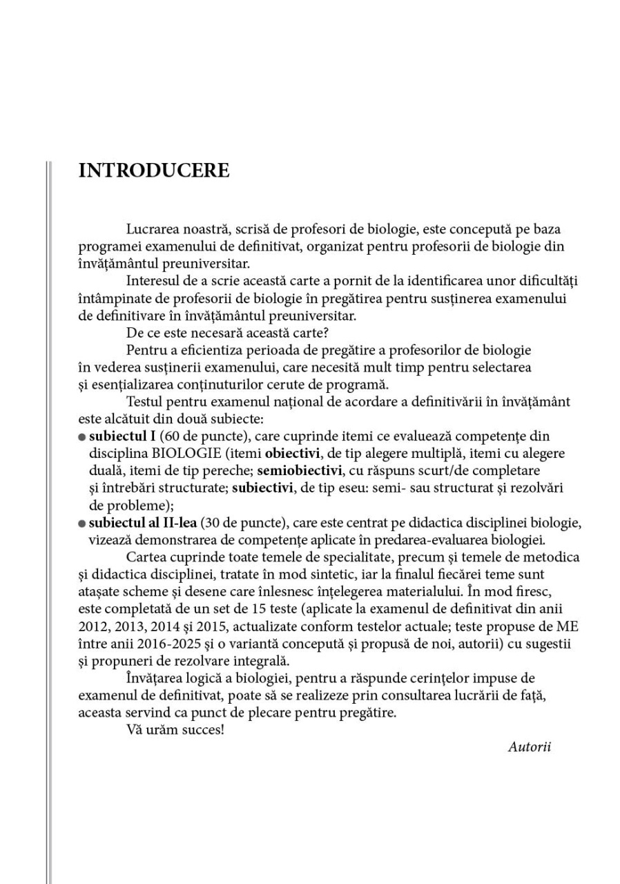 Ghid de pregatire pentru profesorii de biologie - Definitivat - Editia II - imagine 3