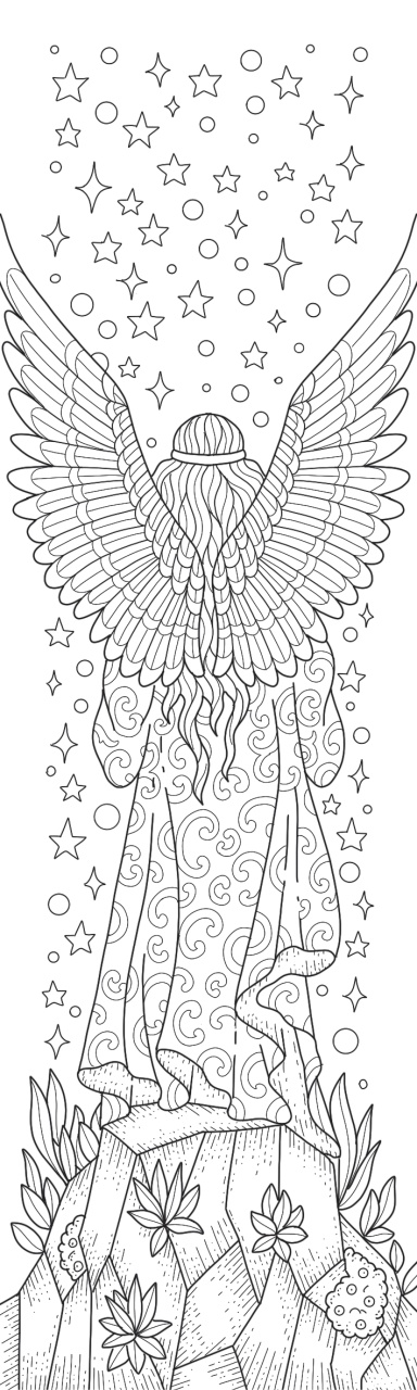 Semne de carte de colorat - Ingeri - imagine 3