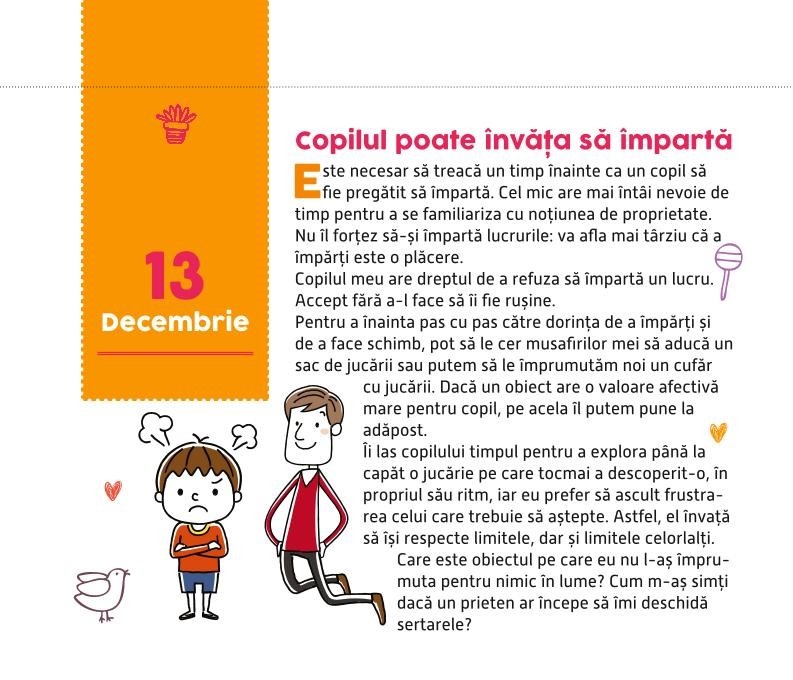 Fara tipete catre copii datorita educatiei parentale pozitive: Calendar - imagine 4