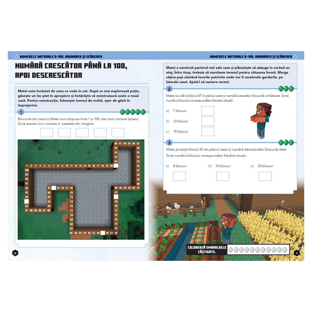 Minecraft - Caiet de matematica 8-9 ani - imagine 4
