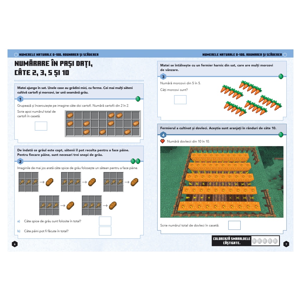 Minecraft - Caiet de matematica 8-9 ani - imagine 6