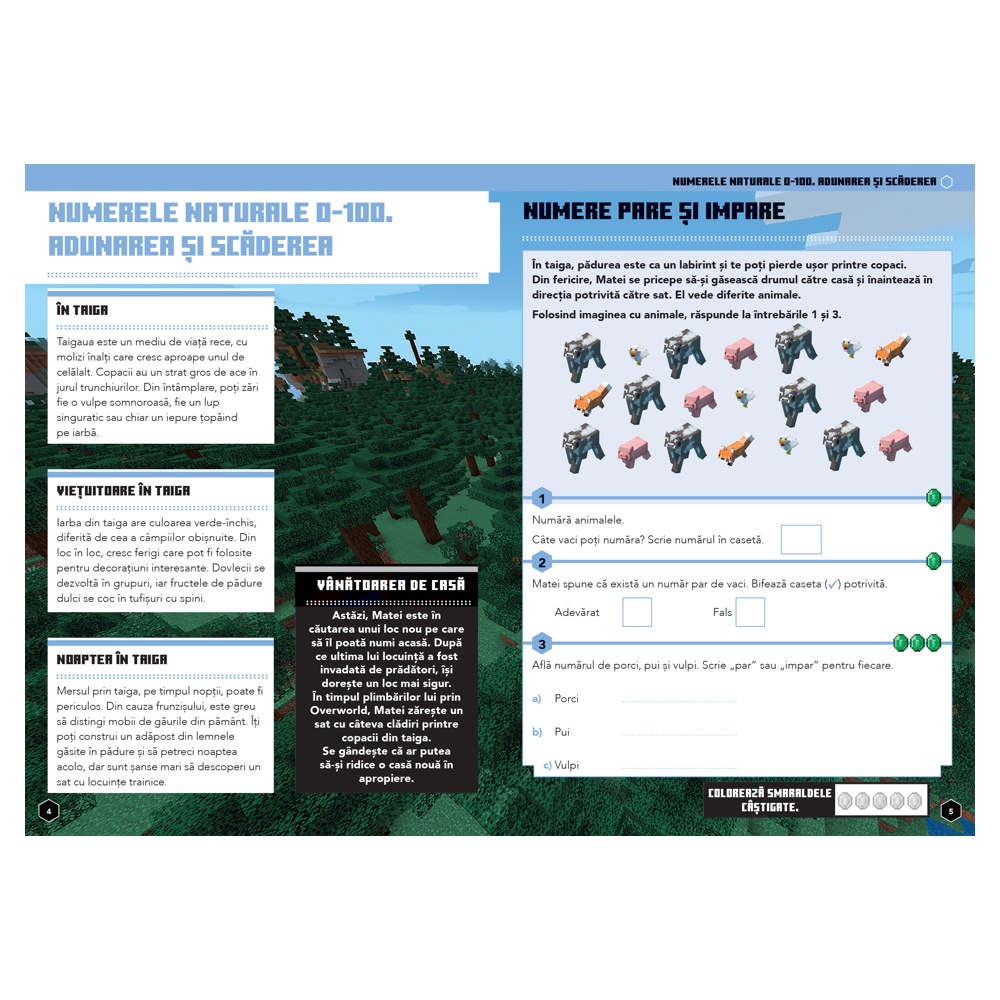Minecraft - Caiet de matematica 8-9 ani - imagine 5
