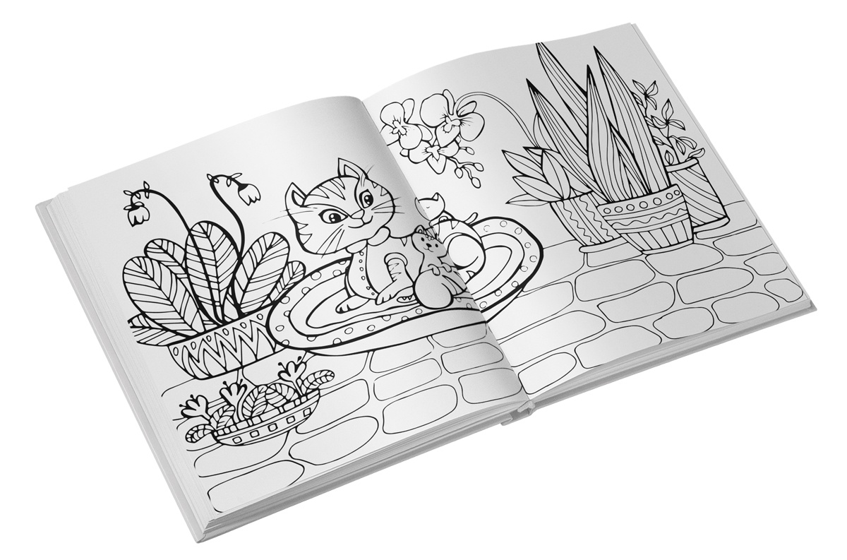 Colorez pisici - Carte de colorat - imagine 3