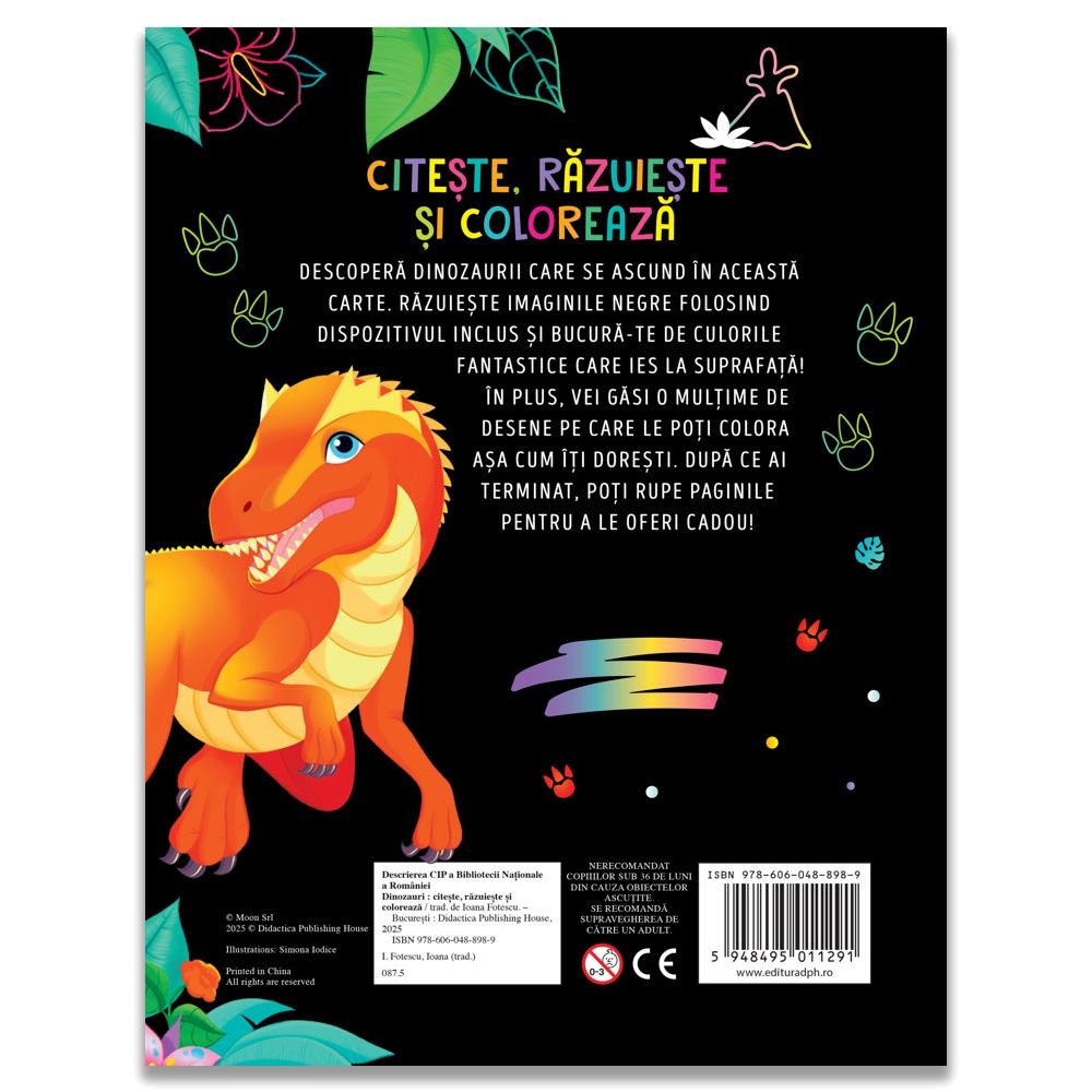 Citeste, razuieste si coloreaza. Dinozauri - imagine 2