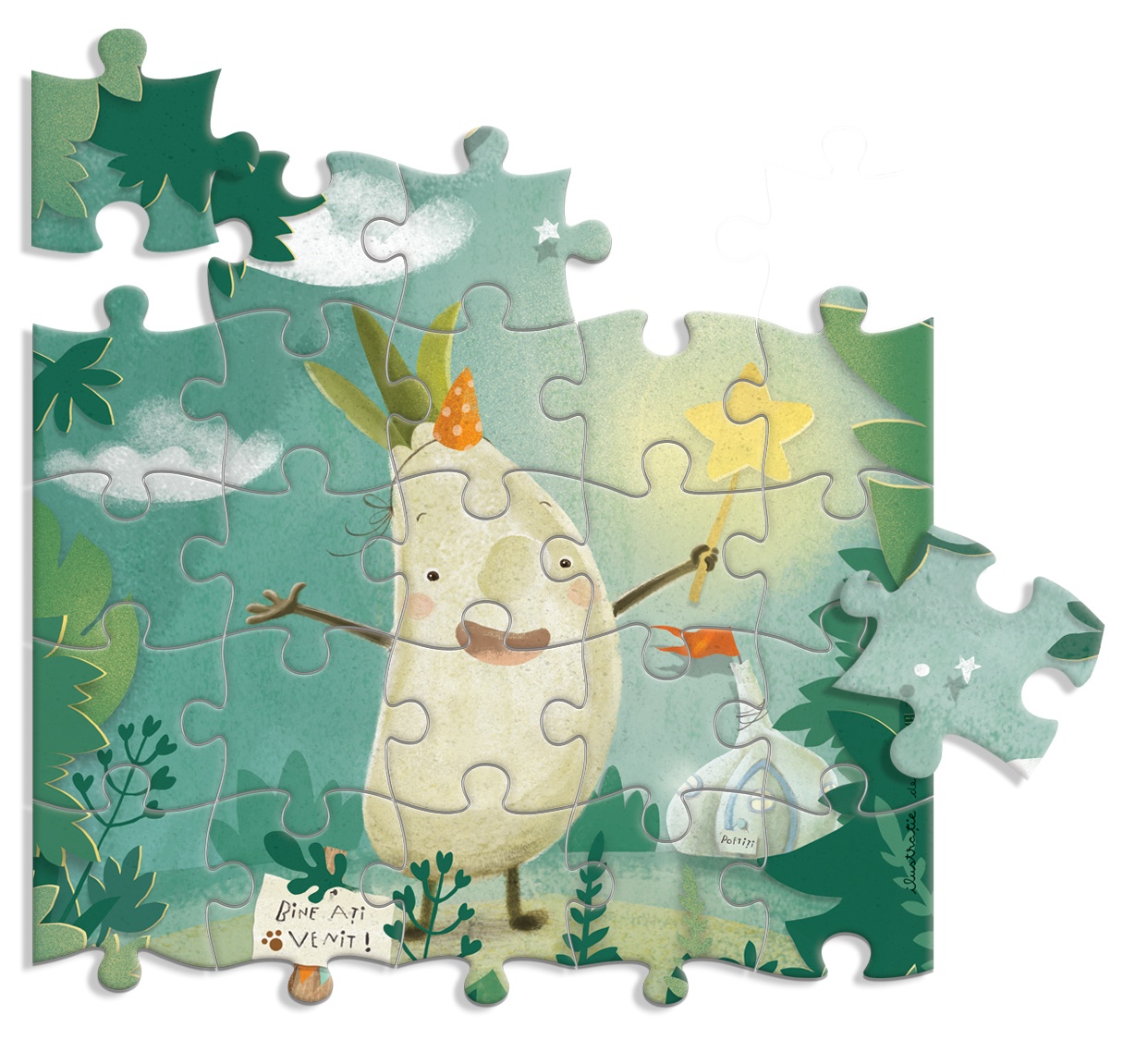 Micul catel de usturoi si bagheta magica: Puzzle - imagine 3