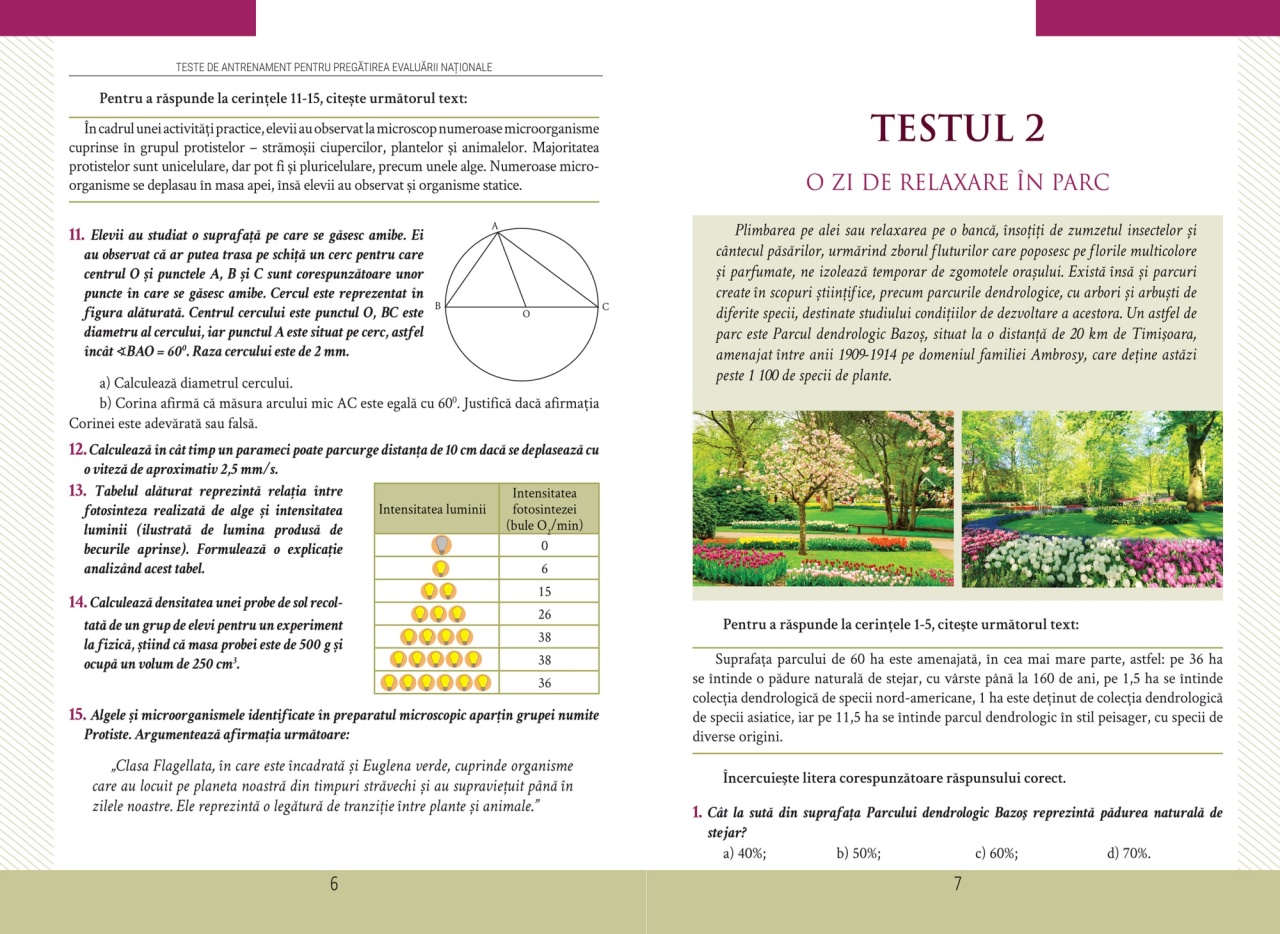 Teste de antrenament pentru pregatirea evaluarii nationale - Clasa a VI-a. Matematica si stiinte - imagine 3