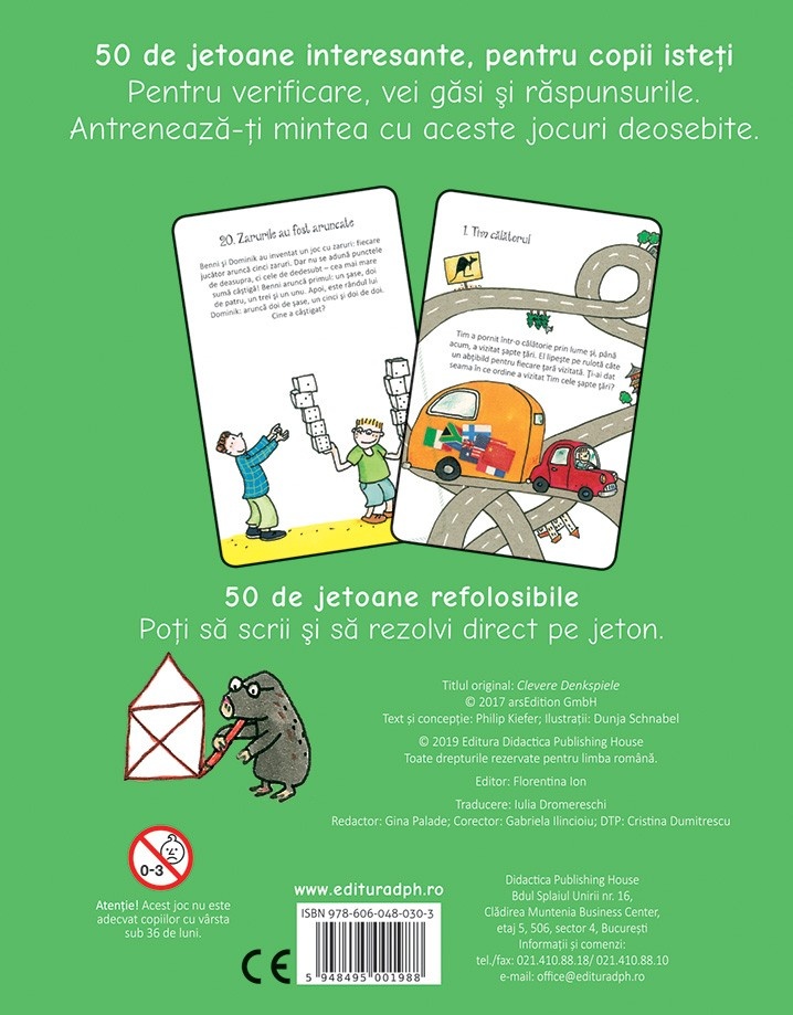 Jocuri de inteligenta - 50 de jetoane - imagine 2