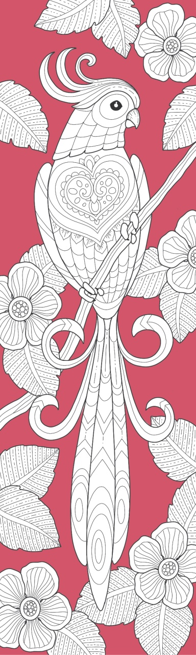 Semne de carte de colorat - Pasari de foc - imagine 4